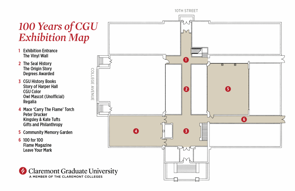 100 Years of CGU Exhibition Map